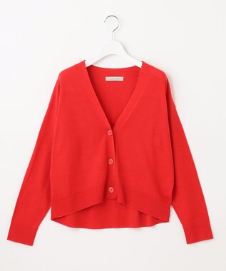 UNFILO UVモイストニット カーディガン レッド