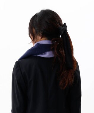 AURORA 【 ANNA SUI（アナ スイ）】ウールリバーシブルマフラー パープル