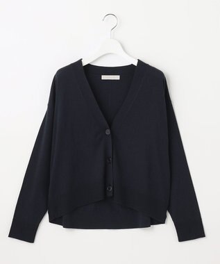 UNFILO UVモイストニット カーディガン ネイビー