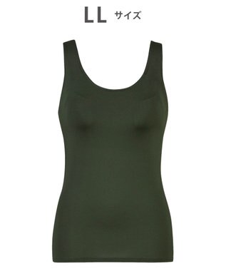 Wing インナー カップ付きノースリーブ 【シンクロブラトップ】 ラクなのにきれいなバストシルエット ウイング／ワコール ET1151 グリーン