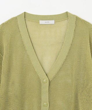 ANY メッシュカーディガン アップルグリーン