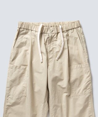 WHITE MAILS 【ユニセックス/軽量】COTTON PAPER  POPLIN DRAWSTRING ミリタリーパンツ ベージュ