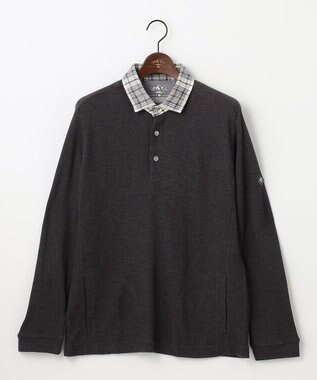 JOSEPH ABBOUD MOUNTAIN 【サスティナブル/吸水速乾】ドライミックスメリノポロ グレー系