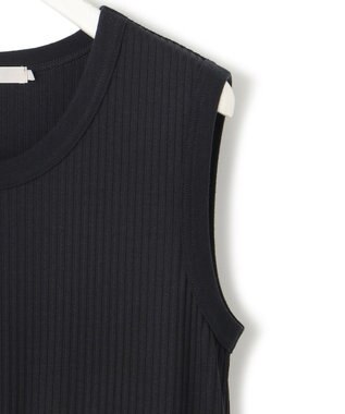 ICB L 【WEB限定・洗える】 リブコンビタイプライター ワンピース ネイビー系