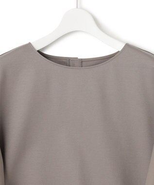 23区 【洗える】コットンツイルジャージー フレアスリーブ カットソー ダークブラウン系