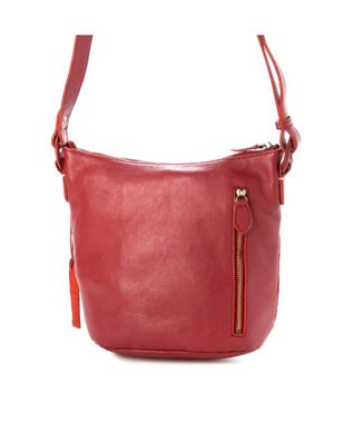 UNBILLION アトランタ ATLANTA / 牛革メッシュバケツショルダー レッド