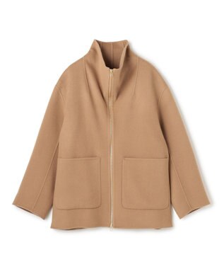 BEIGE， ZION / ウールスタンドカラーショートコート Camel