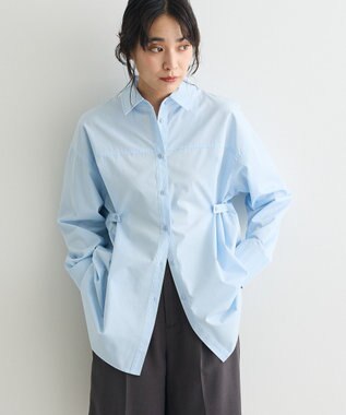 CRAFT STANDARD BOUTIQUE サイドベルトシャツ Sax