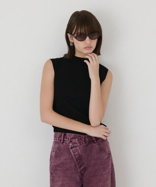GRACE CONTINENTAL ハイネックニットトップ ブラック