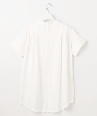 自由区 【洗える】ハイカウントハイネック カットソー オフホワイト