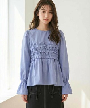 フリルギャザー ブラウス