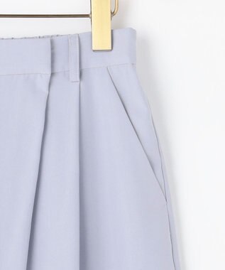 組曲 【先行予約】スムースクロス ラップ見えワイドパンツ ブルーグレー系