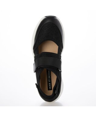 MODE ET JACOMO <MODE ET JACOMO>【軽量】厚底ベルテッドスニーカー ブラック