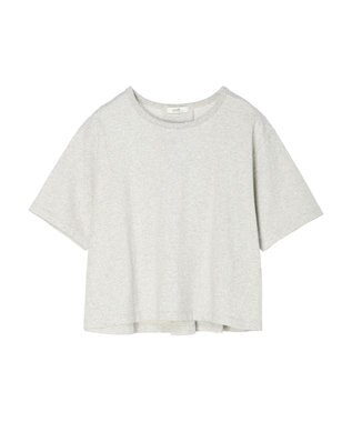 earth music&ecology バックタッククロップドＴ Gray Mixture