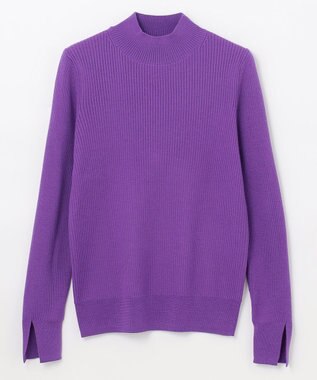 GRACE CONTINENTAL メリノウールリブトップ パープル