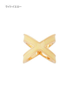 MOONBAT Luna Luce(ルナルーチェ)スカーフリング パール調 Cross Ring お手持ちのスカーフを通すだけ ギフト ライトイエロー