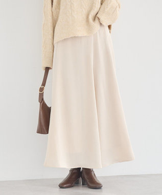 earth music&ecology サテンフレアスカート