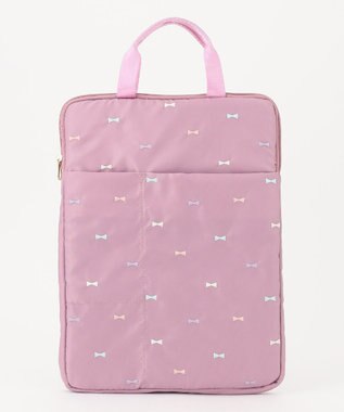 ANY KIDS 刺繍PC・タブレットケース ピンク×リボン