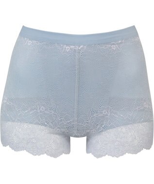 WACOAL オーバーパンツ ショート丈 ヒップアップで脚長シルエット ウエスト部分をすっきり見せる 一枚ばき可能 重ねばきにもおすすめ レディース GRC630 /ワコール ブルー