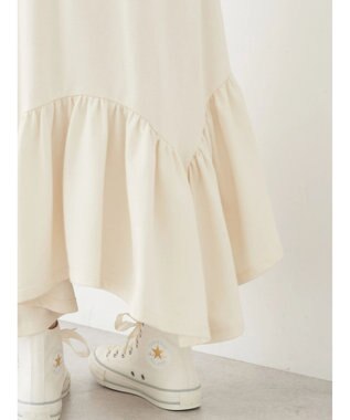 earth music&ecology ウラケ裾フリルスカート Ivory