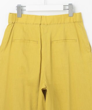 自由区 【セットアップ対応・洗える】リネンビスコースストレッチワイド パンツ ピスタチオ