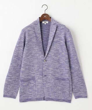 JOSEPH ABBOUD 【清涼感/軽い/洗える】 スラブギマニットジャケット パープル系