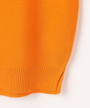 ANY L アクリルガーターポロ衿ニット マリーゴールド