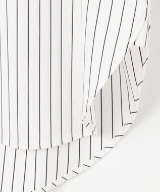 自由区 【洗える】ストレッチシャーティング ベーシック シャツ アイボリー系1