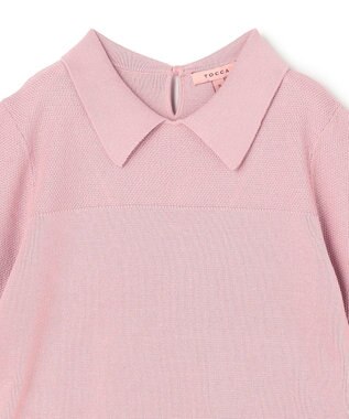TOCCA HONEYCOMB MESH KNIT ニットトップス ピンク系