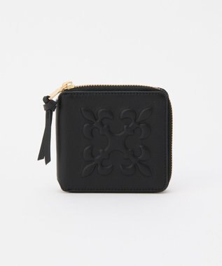 russet エンボスモノグラムラウンドウォレット(SO-431) Black