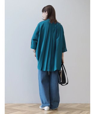 AMERICAN HOLIC 接触冷感バンドカラーチュニック Blue Green