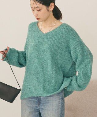 AMERICAN HOLIC ミニシャギーラメニットプルオーバー Green