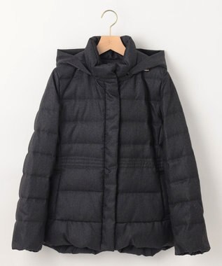 組曲 S ライトタフタショートダウンコート チャコールグレーツイード系5