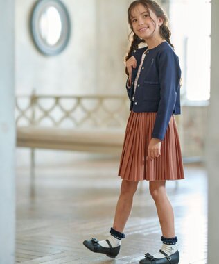 組曲 KIDS 【150-160㎝】スナップボタン カーディガン ネイビー系