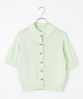 #Newans 〈花乃まりあさんコラボ〉コットンコードカーディガン ライトグリーン