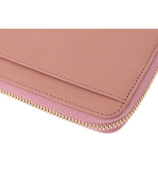 genten 【福財布】アルモニア L字ファスナー長財布 モーブピンク