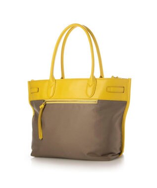 UNBILLION 【テレビ ドラマ着用アイテム】ペルケ perche / ナイロン牛革ヒネリ金具トートバッグ ライトオーク