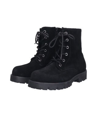 Bridget Birkin 【PARADIS COULEUR】オブリークトウレースアップブーツ ブラックスウェード