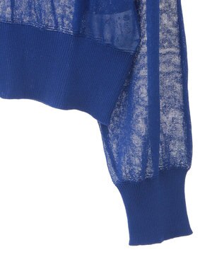 earth music&ecology 【予約】接触冷感シアークルーニットカーディガン ブルー