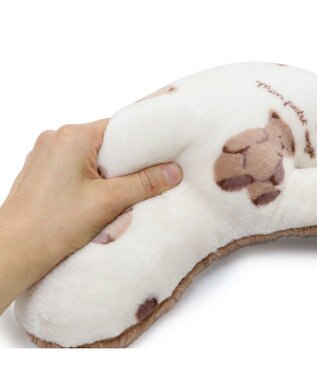 PET PARADISE ペットパラダイス くまちゃん 遠赤外線 ボアピロー オフホワイト×ブラウン