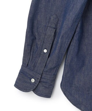 J.PRESS MEN デニムルックツイルシャツ/B.D サックスブルー系