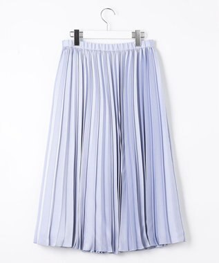 自由区 【WEB限定・洗える】ロイヤルサテンプリーツ スカート サックス