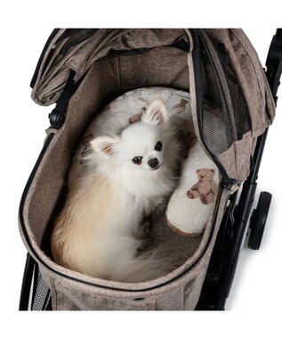 PET PARADISE ペットパラダイス くまちゃん 遠赤外線 ボアピロー オフホワイト×ブラウン