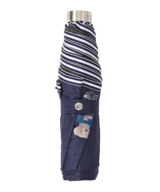 MOONBAT 【WEB限定/遮光率100%/遮熱/UV】POLO RALPH LAUREN（ポロ ラルフローレン）晴雨兼用日傘 ワンポイント ポロベア 折りたたみ傘 ポーチタイプ ディープブルー