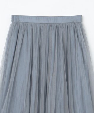 ANY 【ウエストゴム】シャイニーチュールスカート ライトブルー
