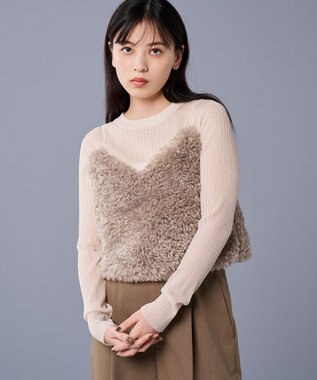 【手洗い可】シープライク ファー ビスチェ（uncrave STANDARD）