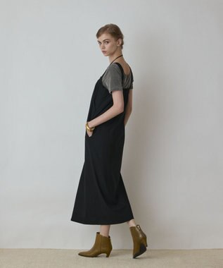 GRACE CONTINENTAL スーツ地ジャンパ－スカート ブラック