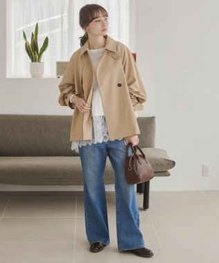 WEGO 【ANGIE VINTAGE】裾レースドッキングロンT ホワイト