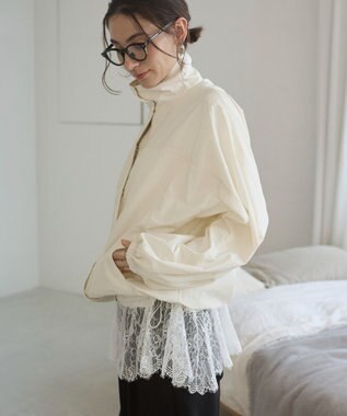 WEGO 【ANGIE VINTAGE】裾レースドッキングロンT ホワイト