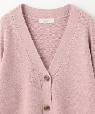 ANY 【洗濯機可】ラムウールVネック カーディガン ピンク
